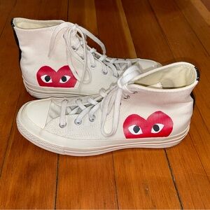 SOLD Limited Edition Converse x Comme des Garçons PLAY White Chuck 70